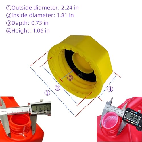 image for Fesasn 5 Gallon Gas Can Caps Replacement, for Most 1/2/3/5 Gallon Gas 