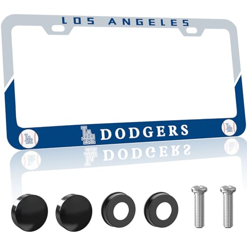 Fans Matte Metal for Dodgers License Plate Frames Holder with Screw for Car Tag Frame