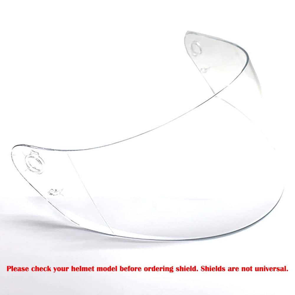 1Storm Motorcycle Full Face Dual Visor Helmet Shield: Model HG335 Clear Visor