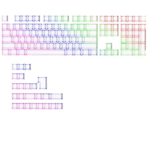 Image of Fogruaden PBT Keycaps Set, Cherry Profile Side Print Keycap for Mechanical Keyboard Keycaps(ZheYing-White)