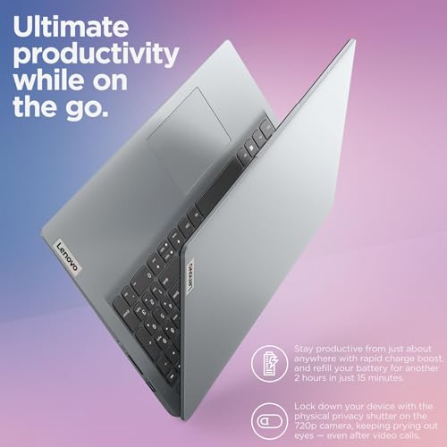 Image of Lenovo IdeaPad 1 Laptop Computer for Business and Student, 15.6 inch FHD Display, Intel Dual Core Processor, 8GB DDR4 RAM, 1TB PCIe SSD, WiFi 6, Bluetooth 5.2, Type-C, Grey, Windows 11 Pro