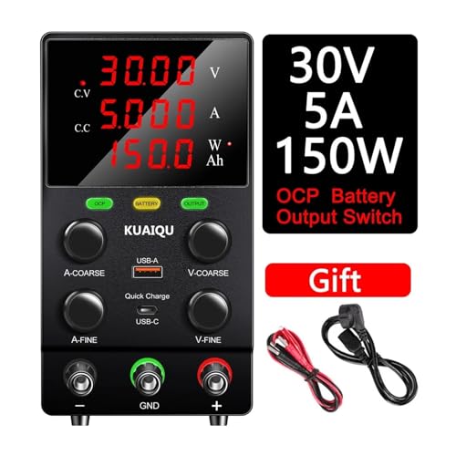 Alimentation de laboratoire réglable 30V 5A OCP avec encodeur 220V