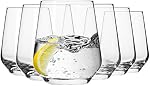 KROSNO Water Juice Tumbler Drinking Glasses | Set of 6 | 13.5 oz | Splendour Collection | Perfect for Home, Restaurants and Parties | Dishwasher Safe