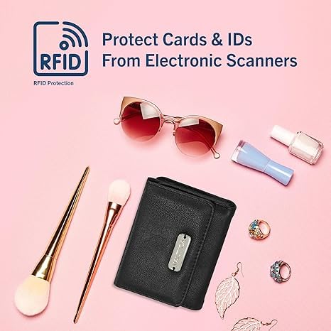 Image of Nautica Rowers End Small Wallet for Women, RFID Blocking Slim Credit Card Holder with Zipper Coin Pocket, Bifold Compact Womens Wallet in