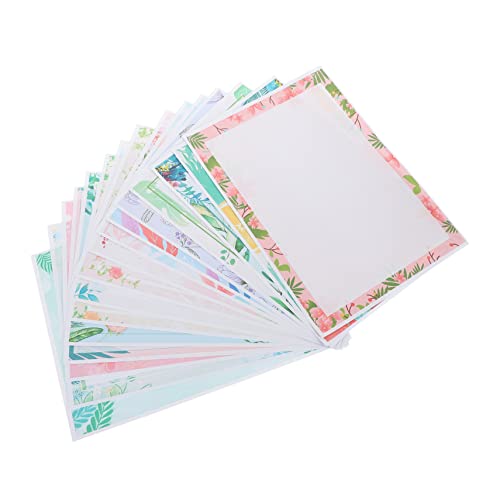 Papier à lettres pour écrire des notes à la maison et à l'école avec bordure verte