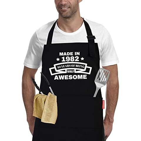 40th Birthday Gifts for Women Men, Made In 1982 Funny Novelty Aprons Gifts, 40 Years Old Presents,40th Gift Ideas for Mom Dad Husband Wife Friend Her Him Cover