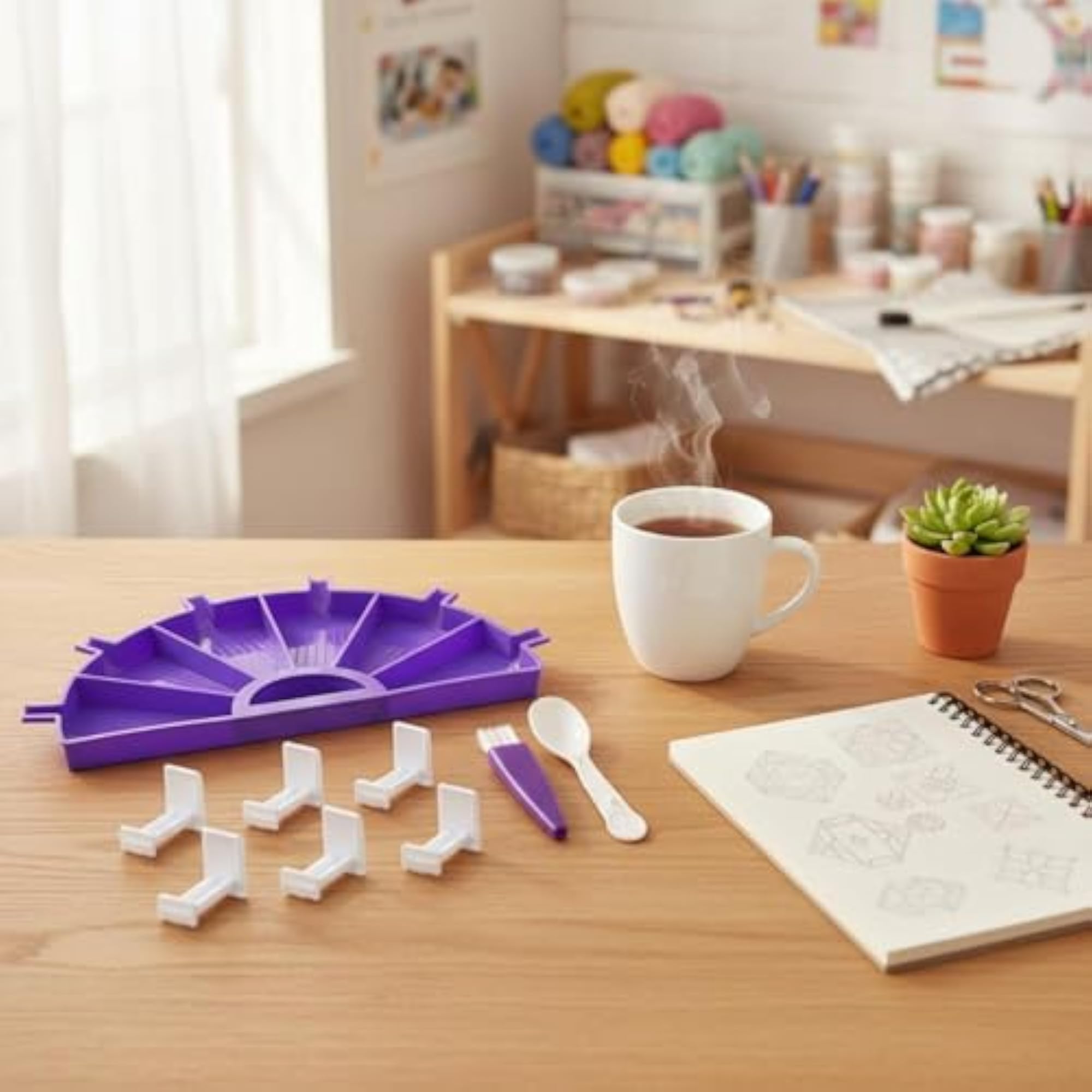 Bead Painting Tray DIY Tool Rhinestone Sorting Tray Purple