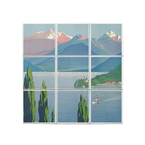 Carreaux céramique décoratif haut de gamme fresque Art Déco Annecy 60x60cm