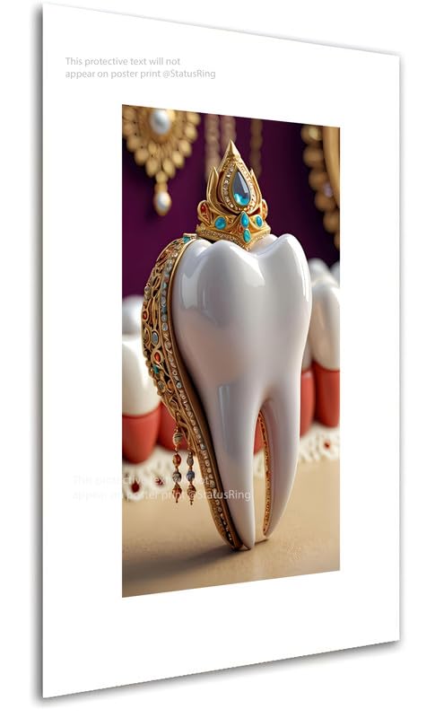 Diamond crown on tooth Dental Clinic Poster Artwork StatusRing Dentist Poster without Frame-picture-25