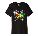 Guyana Flag shirt Guyanese Flag Butterfly