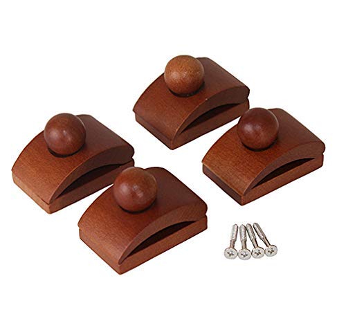 Precision Quilting Tools Classy Clamps Wooden Quilt Wall Hangers - 4 Small Hanger Clips (Black) and Screws for Wall Hangings - Tapestry Hangers for Hanging - Quilt Clips