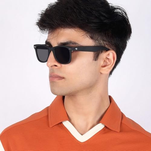 Woggles Black Full Rim Wayfarer Sunglasses - Image 3