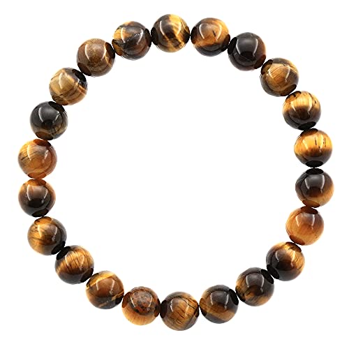 Tigerauge Armband,8mm Edelstein Heilsteine Armband für Herren Damen, Chakra Yoga Armband, Paar/Freundschafts/Partner Armbänder Cover