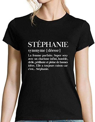 Closset Stephanie T Shirt Femme Col Rond Prenom Definition Humour Amazon Fr Vetements