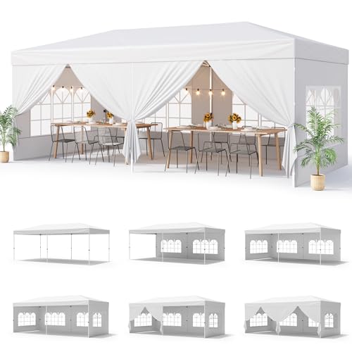 Bealife 10x20 Pop-Up Canopy Tent with 6 Removable Sidewalls...