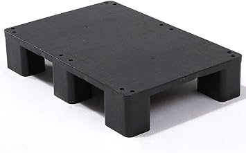 Supermarket Plastic Pallet Cardboard Heavy-Duty Goods Storage Platform; Industry, Housing Handling, Packaging Moisture Resistant PalletBlack,80x60x12cm