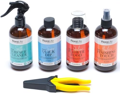 FloraLife Fresh-Cut Flowers Care Kit with Cutting Shears