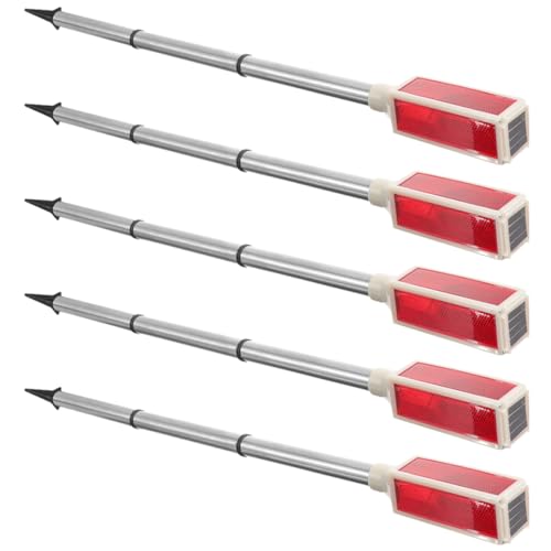 GALPADA 5Pcs Solar Caution Lamp Traffic Warning Light for Roadside and Construction Sites Durable and Easy Installation Long Lasting Use