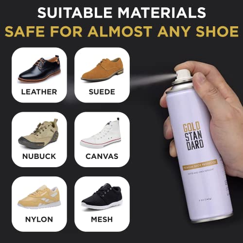 Gold Standard Premium Water-Repellent Shoe Protector Spray – 5 Oz. Suede Shoe Protector Spray Waterproof Formula Repels Water And Stains thumb #4