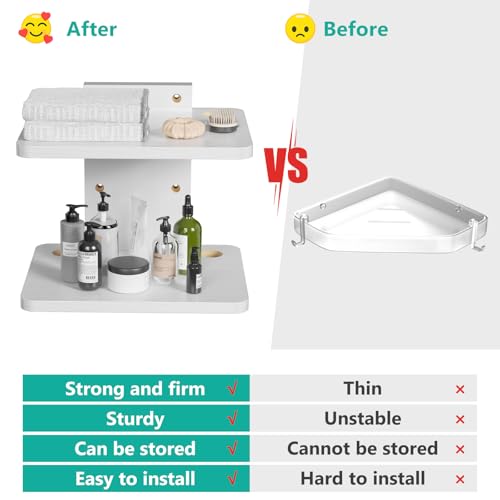Image of WALI Floating TV Shelf, 2 Tier Projector Shelf for DVD Players, Routers, Game Consoles, Cable Boxes, Living Room Decor Accessories, Wall Mount Shelves Holds Up to 22lbs (CS202NW), 2-Shelf, White | Projector Shelf for Routers, Game Consoles, Cable Boxes, Wall Mount Shelves Hold Up to 22lbs, (CS202NW), 2-Shelf, White