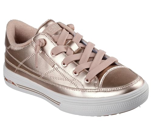 SKECHERS Women's Arch FIT Arcade-Glistening GAL Sneaker, Rose Gold, 7.5