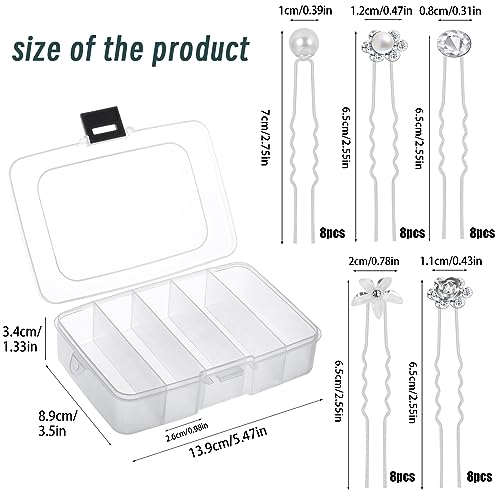 Besarme 48 Pack 5 Styles Wedding Bridal Hair Pins Hair Accessories Gift thumb #2