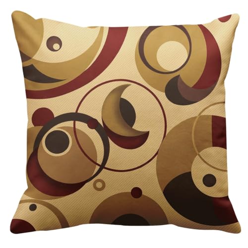 Emvency Bubbles Tan Body Pillow Cover, Long Pillowcase with Zipper 18x18In
