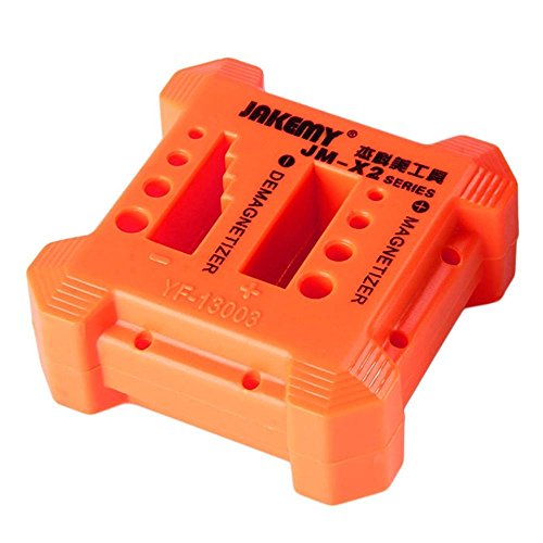 iKNOWTECH Solid Magnetizer Demagnetizer Professional Screw Bits Magnetic Tool, Orange Magnetizer, Demagnetizer, Magnetizer