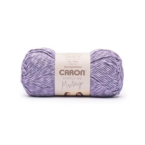 Image of Caron Simply Me Montage Soft Yarn for Crocheting, Amethyst, 2-Pack