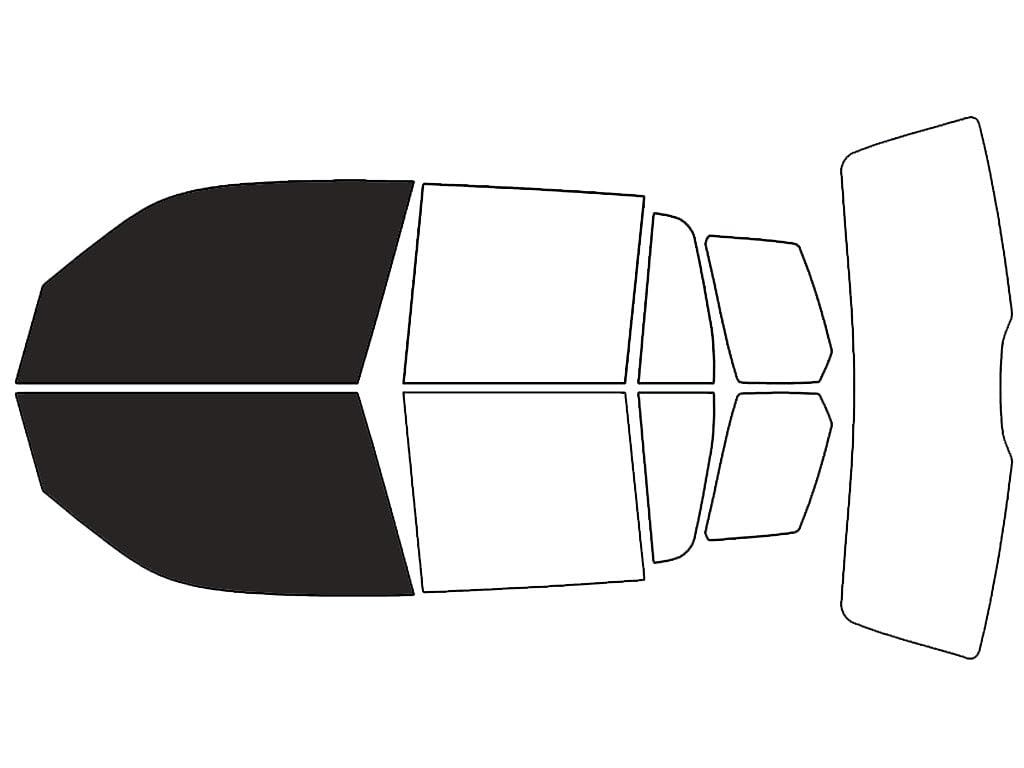 Rvinyl Window Tint Kit Compatible with Mercedes-Benz Glk-Class 2010-2015 - Front Precut Kit - 20%