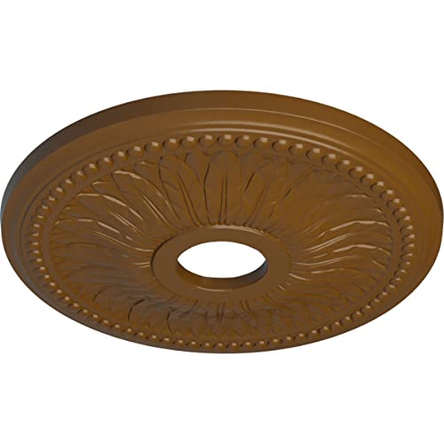 Plafond médaillon Cm18biacs haut de gamme aspect cuivre et topaz