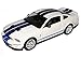 Welly Ford Shelby Mustang V Cobra GT500 Weiss mit Blau 2005-2009 1/24 Modell Auto mit individiuellem Wunschkennzeichen
