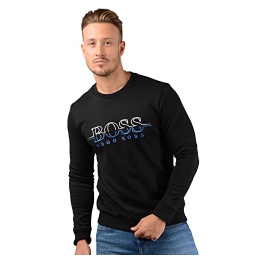 BOSS herr sweatshirt salbo, Svart (svart 001), XL