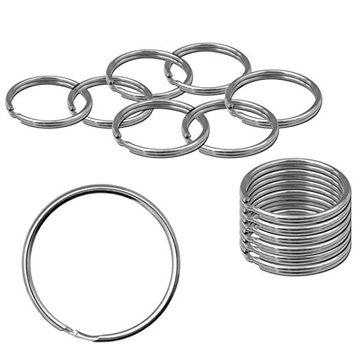 145 Pcs 1 Inch Small Size Metal Steel Split Key Rings Keychain for Home and Crafts (1” in Diameter)