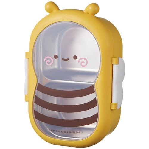 Glixoft Bento Box a Forma di Scatola per Il Pranzo del Cartone Animato Custodia per Il Pranzo Divisa Contenitore per Alimenti per Bambini Bento Box a Prova di Perdite Snack Box per Scuola Campeggio