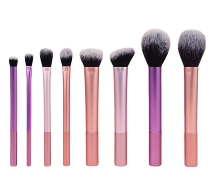 RAYAKT Real Techniques Lot de 8 pinceaux de maquillage professionnels Idéal pour le maquillage du visage et les débutants