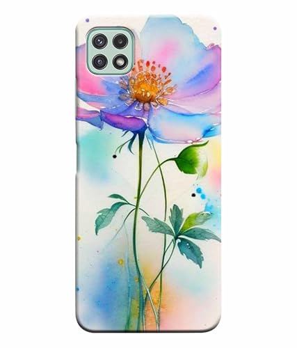 Image of Printed Hard Back Case Cover & Compatible for Samsung Galaxy A22 5G | Rose Painting Art (Multicolor) - D1204