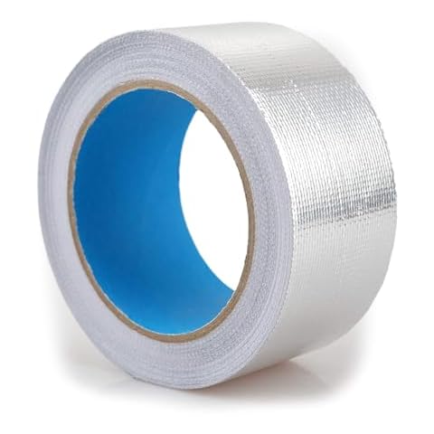 AUDTMWH Aluminum Tape,Industrial-Grade Aluminum Foil Tape, Fiberglass Foil Tapes, 6 mil, 2 in x 20 yds, Designed for HVAC, Ductwork, Sealing and Patching, Moisture Barrier, 1 Roll, Silver Cover
