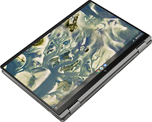 Hp X360 2 In 1 Laptop 14" Touch-Screen Fhd Ips Chromebook, Intel Core I3-1115G4 (Beats I5-1031G1), 8Gb Ram, 128Gb Nvme Ssd, Backlit Kb, Fingerprint Reader, Metal Body + Titac Card (32Gb) #TOP2