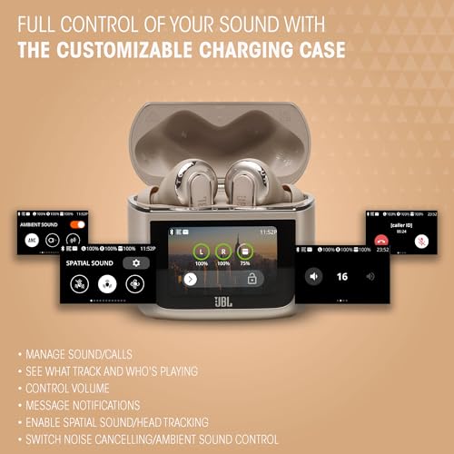 JBL Tour Pro 3, Kabellose Noise-Cancelling-Ohrhörer, Grün – Ansicht 3
