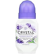 Crystal Mineral Deodorant Roll-On, Lavender & White Tea 2.25 oz Pack of 2