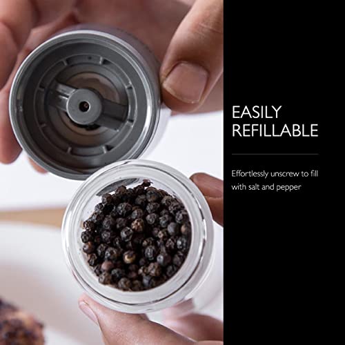 Cole & Mason Combo de moedor de sal e pimenta Lincoln Duo, moedor de combinação de acrílico inclui s