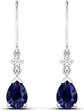 Lords Jewels 925 Silver Blue Moon Floret Earrings for Women | 92.5 Sterling Silver and Diamond like Brilliance Sparkling Zirconia for that Stunning Shine | Lovely Gift