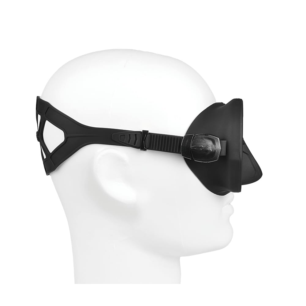 C4 Maschera Subacquea SKYLINE Antifog - Visione Panoramica Estrema, Monovetro Frameless, Silicone Anallergico, Tecnologia Plasma Antifog Permanente