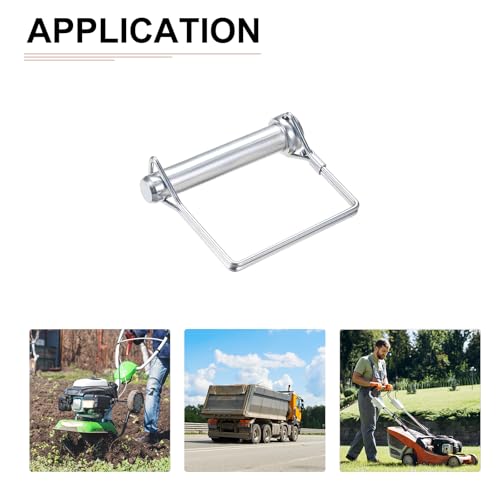 DTGN 12mm x 65mm (DxL) Wellenverriegelungsstift - 3er Pack - Gut für Farmanhänger Rasen - Karbonstahl Vierkantanhängerkupplungsstift - Silberton