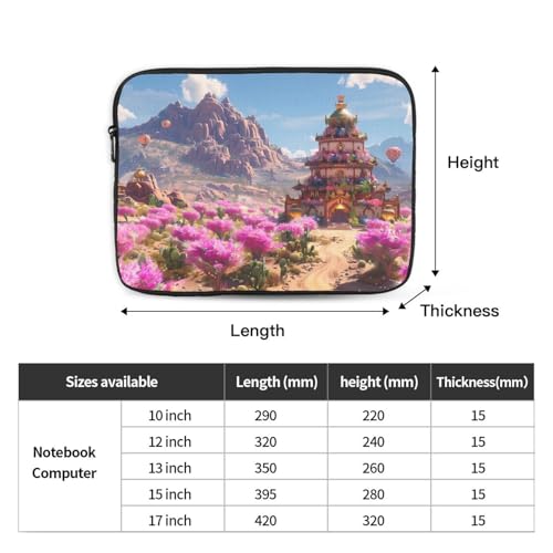 Flower Castle Laptop Sleeve Case 15 Inch Suitable For Notebook Computer Tablet Traveling Carrying Simple Case4