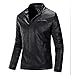 Produktbild Shawujing 2019 Außenhandel Herbst Und Winter Explosion Modelle Neue Herren Revers Motorrad Leder Boutique Boutique Herren Lederjacke Jacke Flut, Schwarz, XL