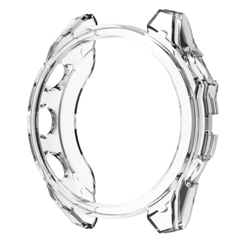 SEIAIYG Etui kompatybilne z Garmin Fenix 8 47 mm, [2 sztuki] miękkie etui z TPU, odporne na zarysowania do osłony ramy, przezroczyste + przezroczyste