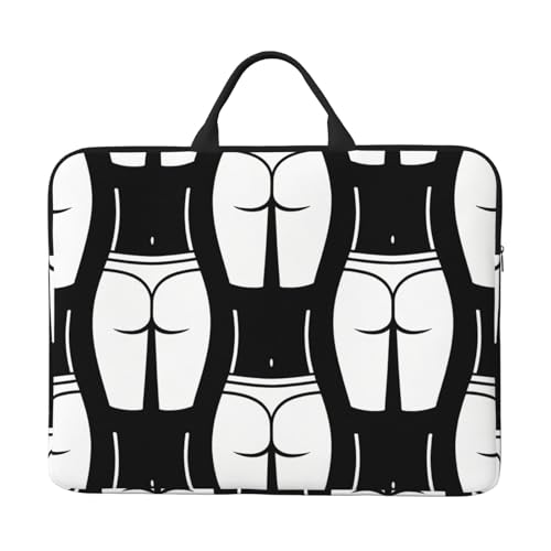 VAFZASC Laptop Case with Handle, Padded Laptop Bag Sleeve for Women, Naked Ass Sexy Butt Bikini Party Portable Case Compatible with HP Notebook 14 Inches