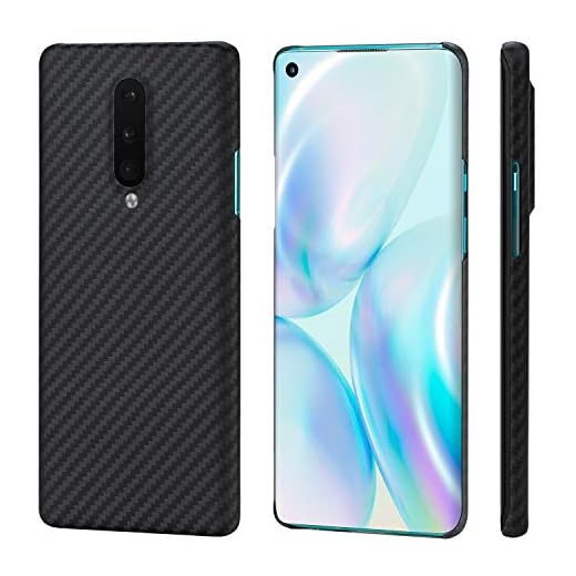 pitaka Cover OnePlus 8 Custodia per OnePlus 8 Ultra Slim Sottile Resistente in Fibra Aramidica Serie MagEz Case Cover Magnetica per Supporto Auto Nera/Grigia Diagonale